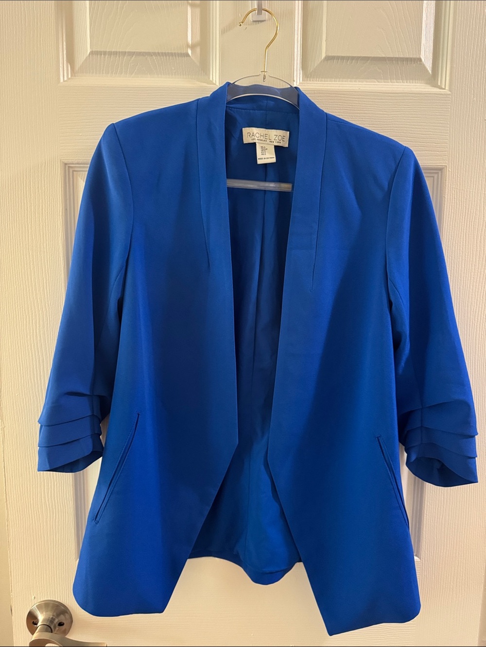 Rachel Zoe Women's Royal Blue Open Front Blazer